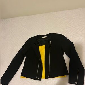 Zara Black and Yellow Blazer Jacket